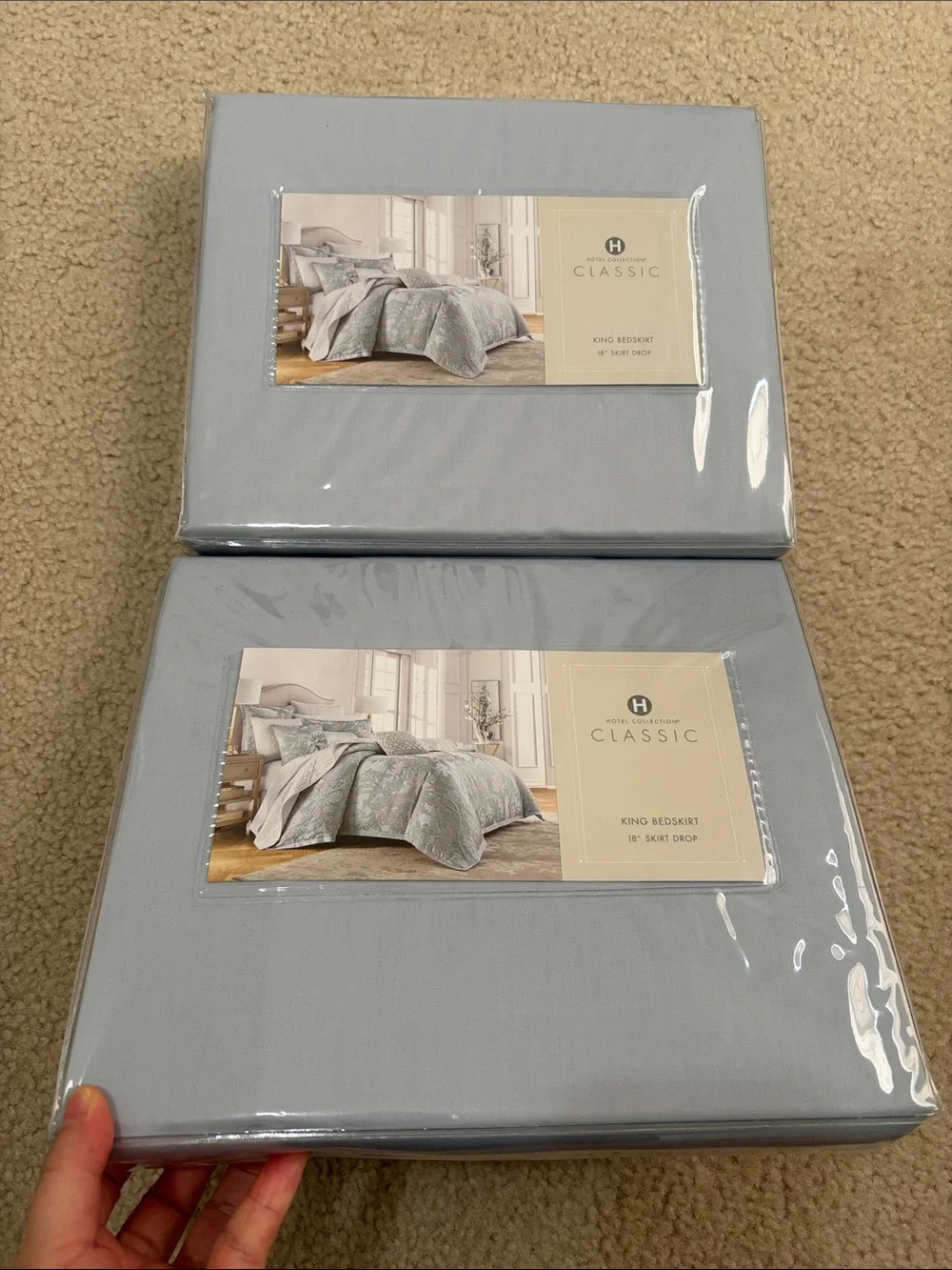 Hotel Collection King PEONY LANE Bedskirt 18’’ skirt drop